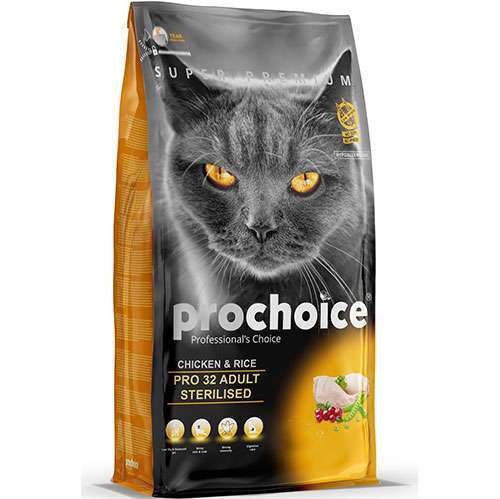 Prochoice Pro 32 Sterilised Tavuklu Kısırlaştırılmış Yetişkin Kuru Kedi Maması 15 KG(stt.07/2025)