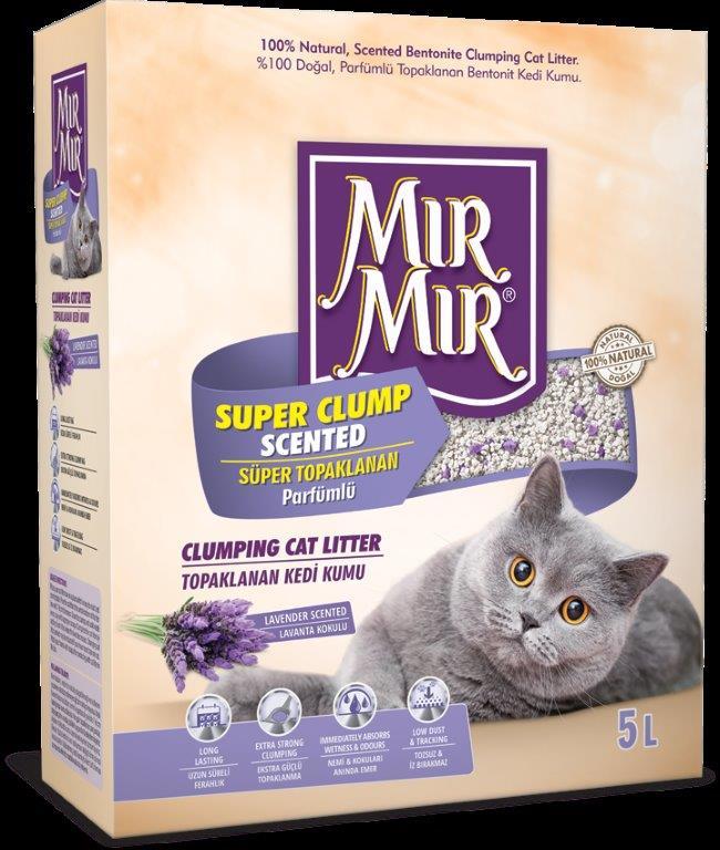 MIRMIR SUPER TOPAKLANAN PARFÜMLÜ KEDİ KUMU 5 LT