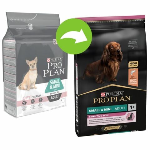 Proplan Somonlu Küçük Irk Hassas Derili Yetişkin Köpek Maması 3 Kg(stt.04/2025)