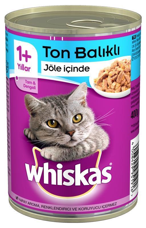 Whiskas Ton Balıklı Yetişkin Konserve Kedi Maması 400 Gr(stt.02/2025)