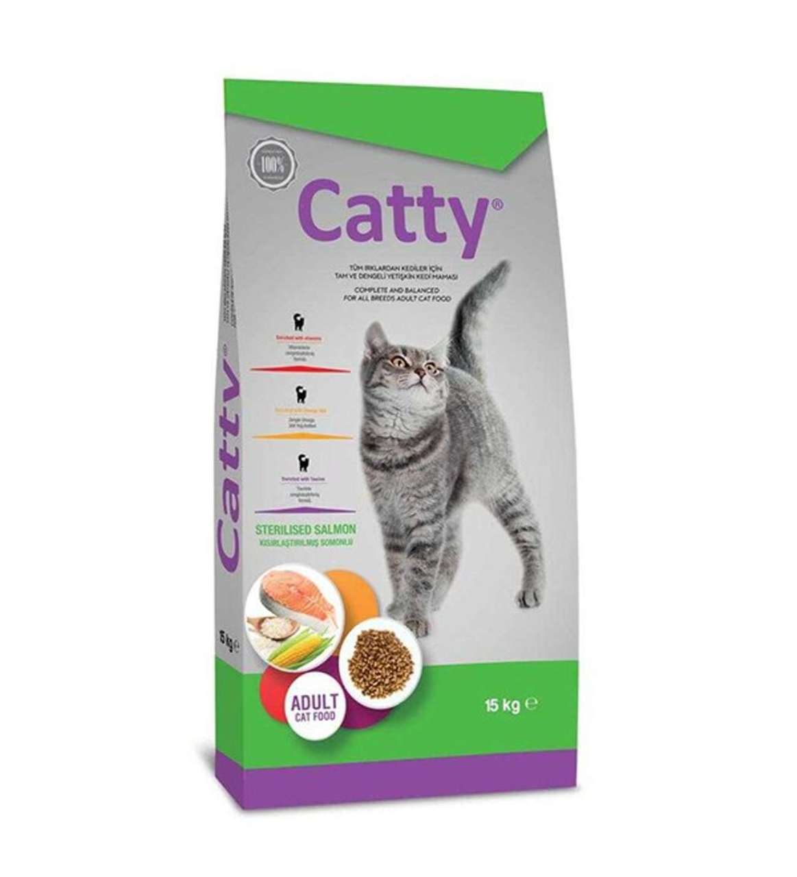 Catty Sterilised Light (Renal Care) Somonlu Kısırlaştırılmış Kedi Maması 15 kg (stt:09/2024)
