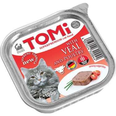 Tomi  Dana Etli ve Kümes Hayvanlı Kedi Konservesi 100 gr (stt:03/2025)