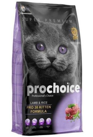 Prochoice Pro 38 Kitten Kuzu Eti ve Pirinçli Yavru Kedi Maması 15kg(stt.05/2025)