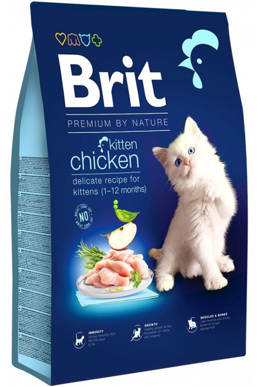 Brit Premium By Nature Kitten Tavuk ve Somonlu Yavru Kedi Maması 8 Kg(stt.09.2024)