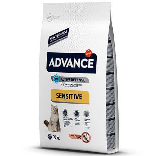 Advance Sensitive Somonlu Yetişkin Kedi Maması 10 kg (skt:09/2024)