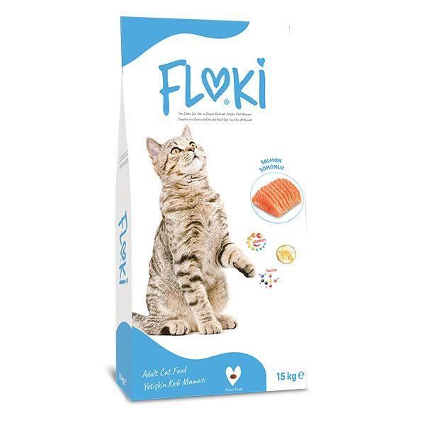 Floki Somonlu Yetişkin Kedi Maması 15 kg (stt:08/2025)