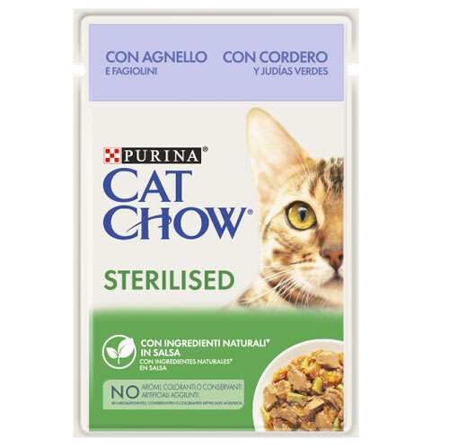 Catchow sterilised Kuzu Etli Yeşil Fasulyeli Kısırlaştırılmış Kedi Konservesi 85gr (stt:11/2024)