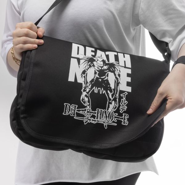 Kadın Death Note Baskılı Postacı Çantası