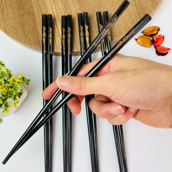 5 Çift Siyah Bambu Chopstick