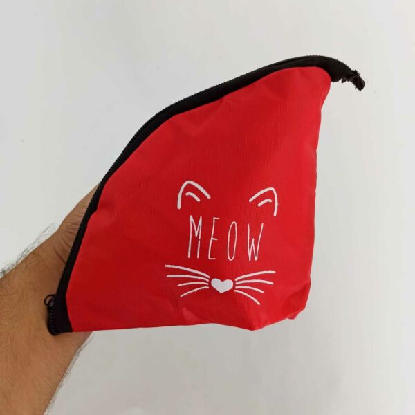 Kırmızı Meow Pazar Çantası