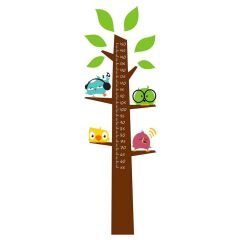 Mycey Boy Ölçer Sticker - Kuş Ailesi Ağaçta