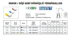 Erkek / Dişi Geri Dönüşlü Terminaller