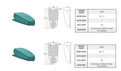 Gwest Alüminyum Döküm Pedal 1mt Kablolu 1 Adet