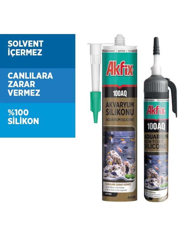 Akfix 100 Akvaryum Silikonu Şeffaf 280 ml