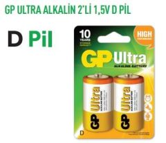 GP13AU  ULTRA ALKALİN 2'Lİ 1,5V KALIN PİL