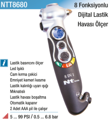 8 Fonksiyonlu Dijital Lastik Havası Ölçer