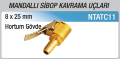 8x25mm Hortum Gövde Mandallı Sibop Kavrama - 10 Adet