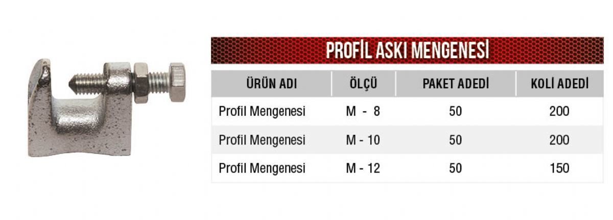 Frt Profil Mengenesi M- 8 Sivri Tip