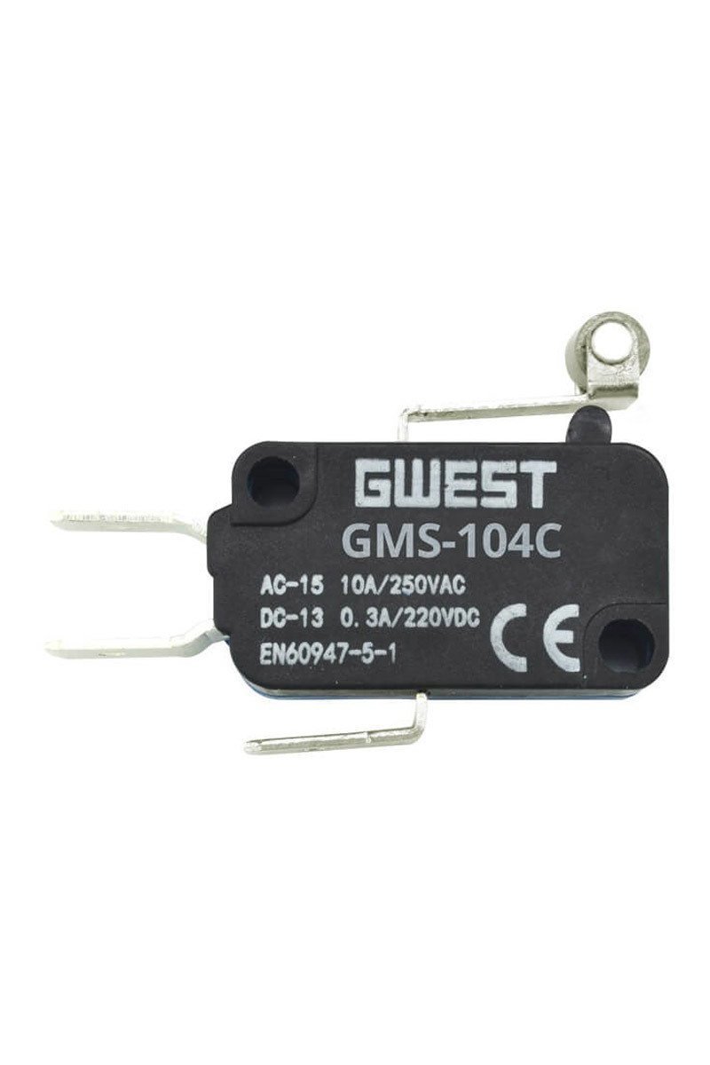 Gwest GMS - 104C 10 Amper Kısa Kollu Metal Makaralı Mikro Switch 100 Adet