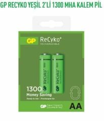 GP130AAHCEMTR-2GB2  RECYKO YEŞİL 2'Lİ 1300 MHA KALEM PİL