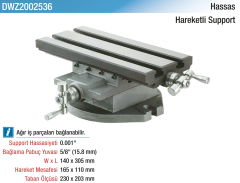 D&W Uzun Tablalı Hareketli Support 152 X 458 Mm.