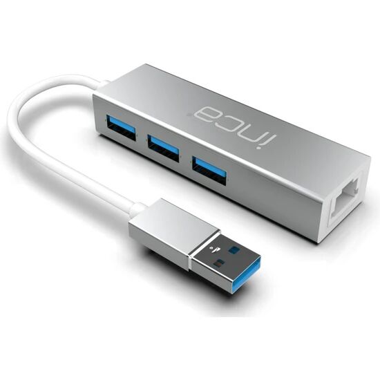 INCA IUSB-03T USB 3.0+ RJ45 Ethernet Çoklayıcı Adaptör Kablo