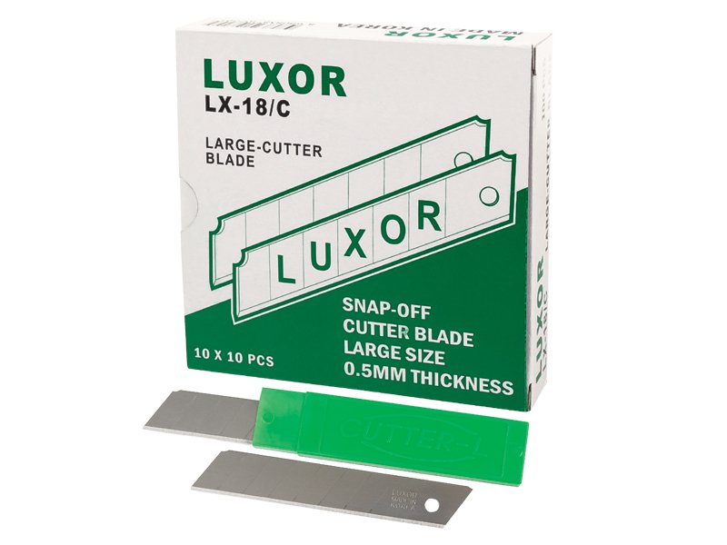 Luxor LX-18/C-14 Maket Bıçağı Yedeği Geniş 1. Kalite 10 Adet