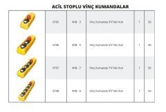 Acil Stoplu Vinç Kumandaları