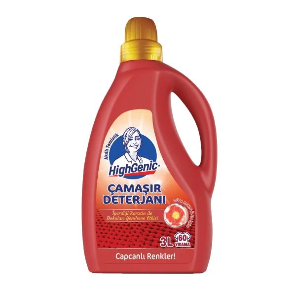 Highgenic Çamaşır Deterjanı Renkli 3000ml