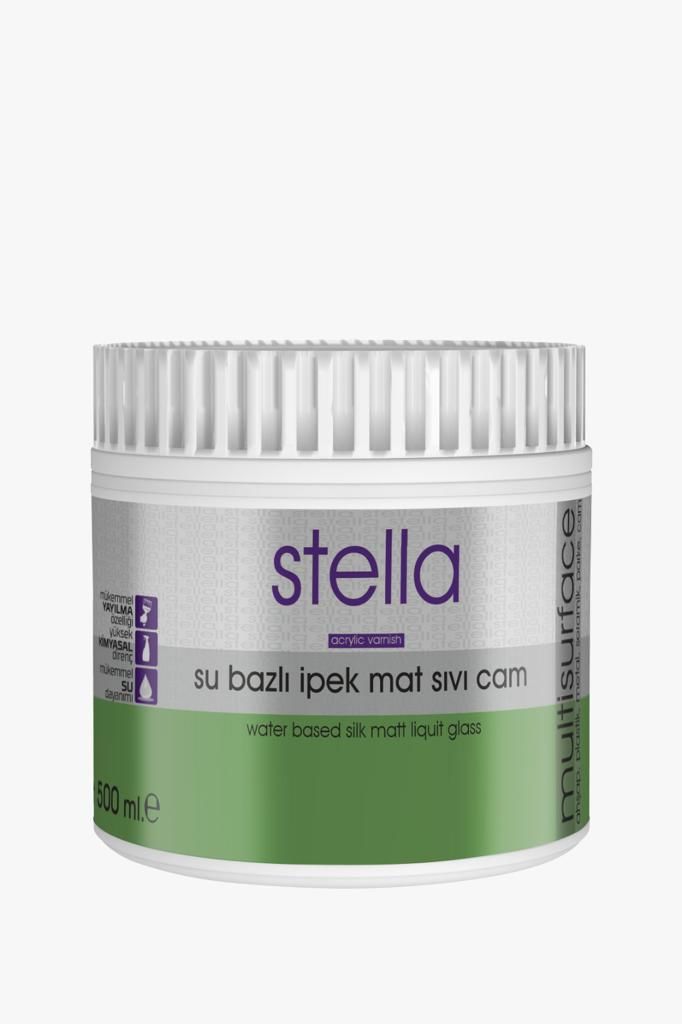 Stella Su Bazlı Sıvı Cam Şeffaf İpek Mat 500ml