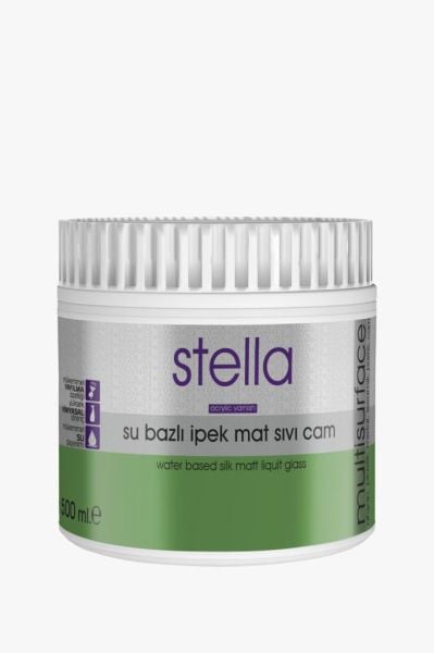 Stella Su Bazlı Sıvı Cam Şeffaf İpek Mat 500ml