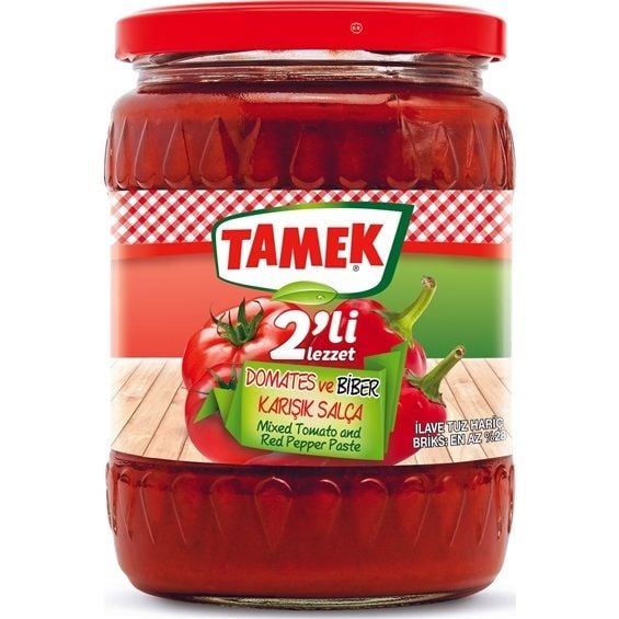 Tamek Domates-Biber Salça Cam 540g