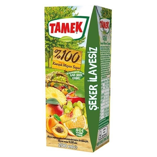 Tamek %100 Karışık Meyve Suyu (Tp)Klasik 200cc