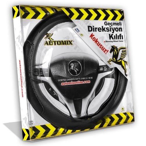 Automix Direksiyon Kılıfı Tutmalı Siyah 3084