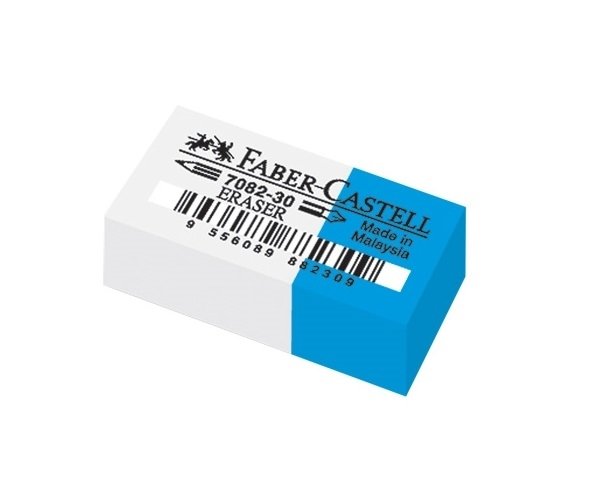 Faber-Castell 7082/30 Mavi-Beyaz Silgi Küçük