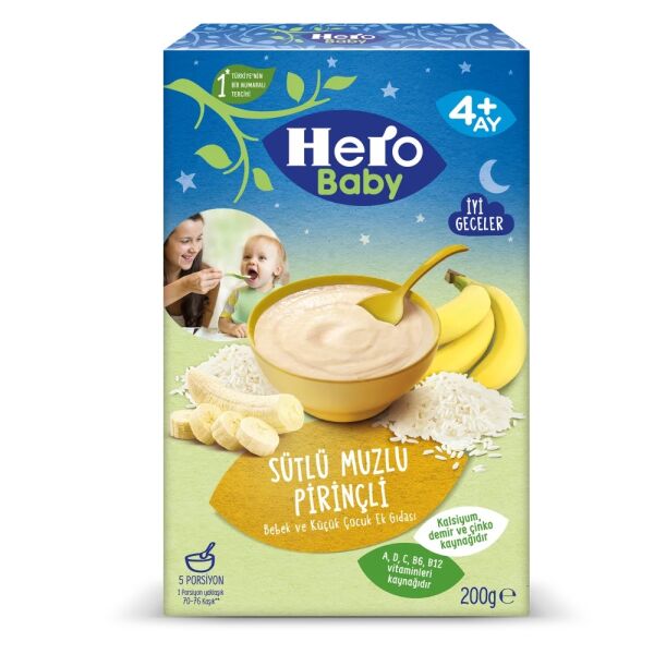 HeroBaby Sütlü Muzlu Pirinçli 200gr