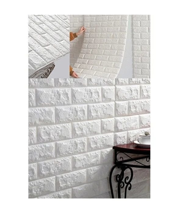 Stella Yapışkanlı Esnek Duvar Paneli 50x70cm Beyaz