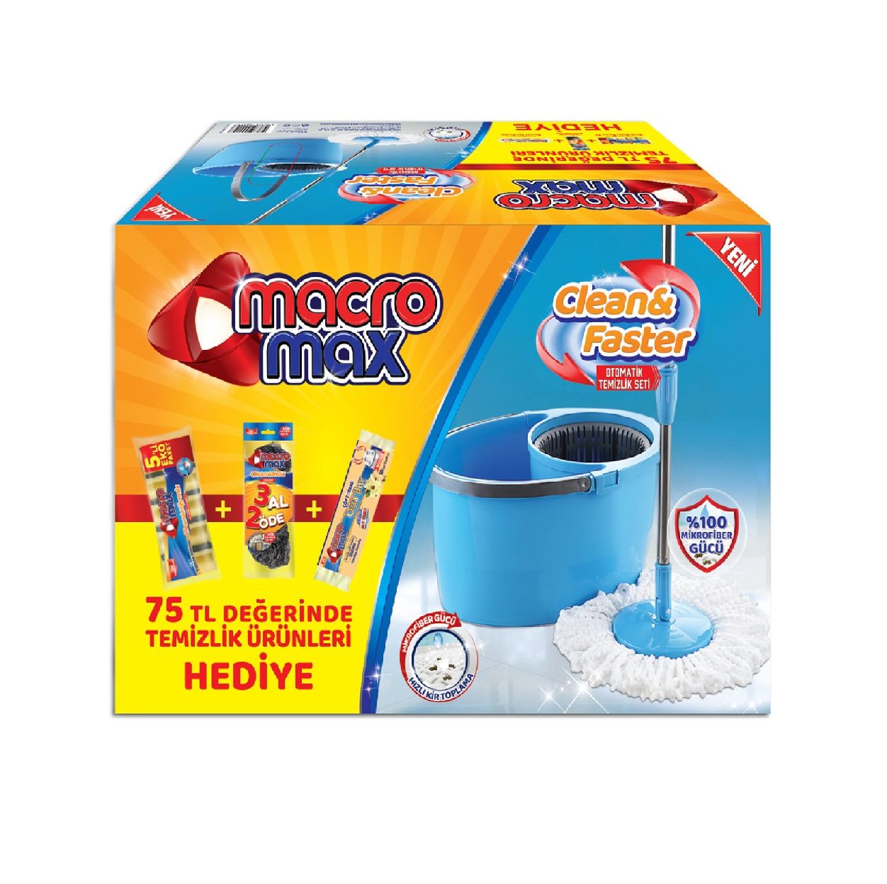 Macromax Hediyeli Faster Temizlik Seti