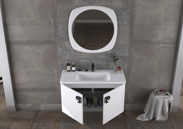 Pierre Cardin Star Banyo Dolabı 105cm Antik Beyaz