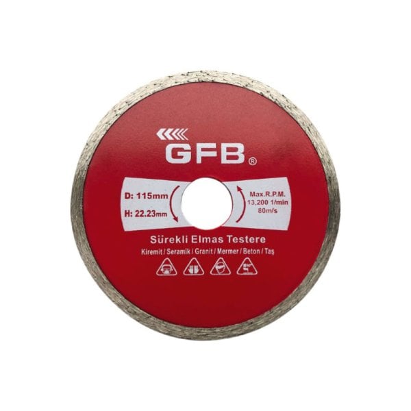 GFB Sürekli Turbo Elmas Mermer Granit Kesici 115mm