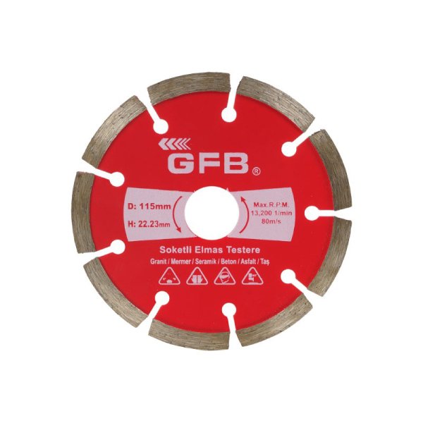 GFB Soketli Elmas Beton Mermer Kesici 180mm