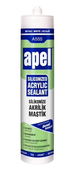 Apel AS55 Silikonize Akrilik Mastik Beyaz 500g