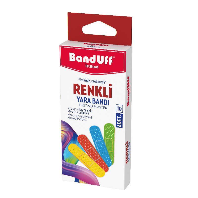 Banduff Renkli Yara Bandı 10 lu