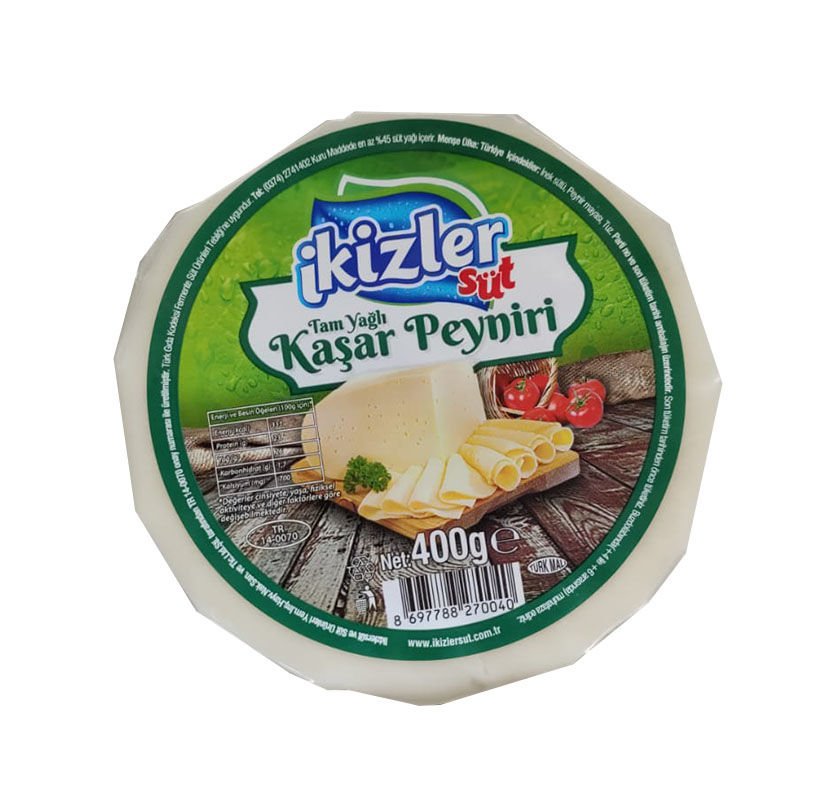 İkizler Süt Kaşar Peyniri Tam Yağlı 400gr