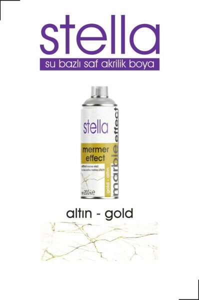 Stella Sprey Mermer Efekt Altın 200ml