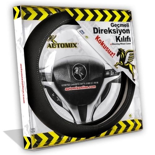 Automix Direksiyon Kılıfı Noktalı Siyah 3077