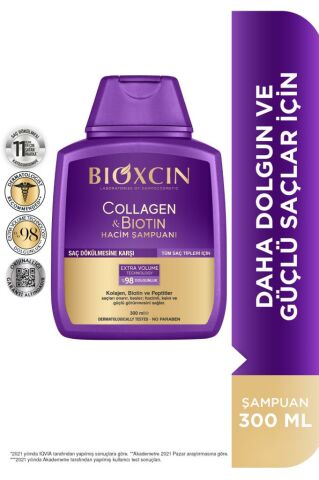 Bioxcin Collagen & Biotin Ekstra Hacim & Dolgunlaştırıcı Şampuan 300 Ml - Ince Telli Ve Hassas Saçlar