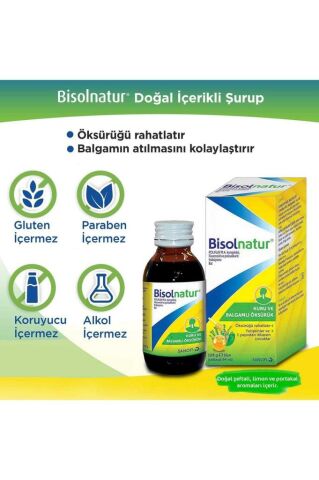 Bisol Natur Doğal İçerikli Öksürük Şurubu 94ml