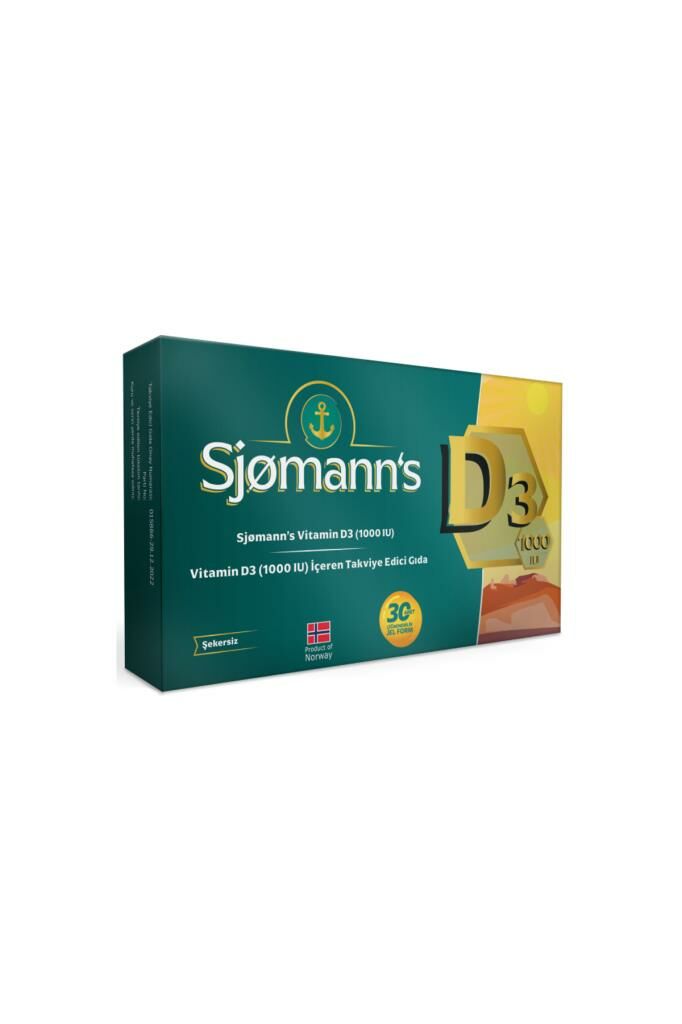 Sjomann's Vitamin D3 1000IU 30 Çiğneme Tableti