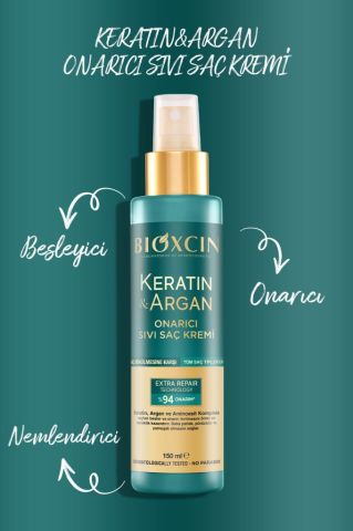 Bioxcin Keratin & Argan Onarıcı Sıvı Saç Bakım Kremi 150 Ml